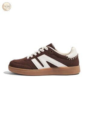 Suede Leather Retro Gum Sole Fashion Sneakers Lace-Up